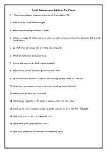 A Life on Our Planet Worksheet