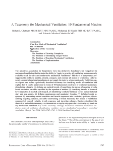 A Taxonomy for Mechanical Ventilation 10 Fundamental Maxims.full