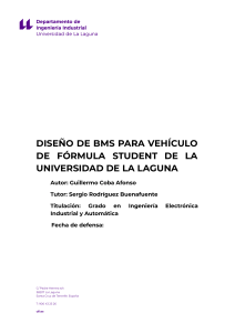 Diseno de un BMS para un vehiculo de Formula Student