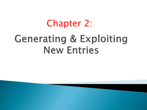 Generating & Exploiting New Entries