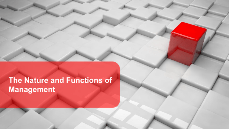 Nature And Functions Of Management A Comprehensive Overview