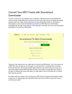 Convert Your MP3 Tracks with Soundcloud Downloader 