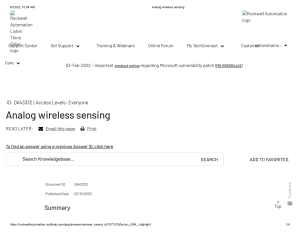 Analog wireless sensing