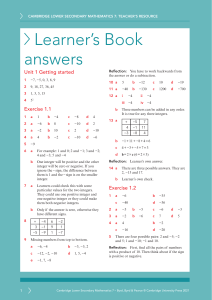 Latest Syllabus Year7 Mathematics learner book answers