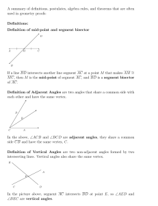 geometry note summary theorems1