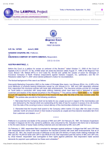 3.1.1. Gaisano Cagayan Inc. vs. Insurance Company of North America, GR No. 147839, June 8, 2006)