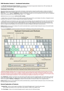 VOR Simulator Instructions: Navigation Training