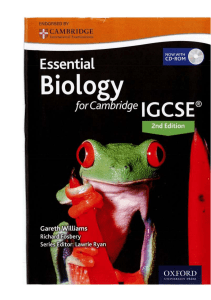 Gareth Williams Essential Biology for Ca