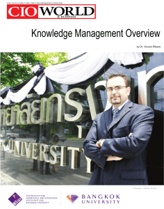 Knowledge Management Overview - Vincent Ribiere - CIO World & Business 