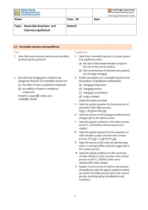 Equilibrium WORKSHEET