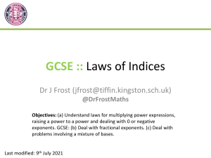 GCSE-Indices