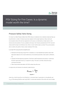psv-sizing-for-fire-cases-is-a-dynamic-model-worth-the-time