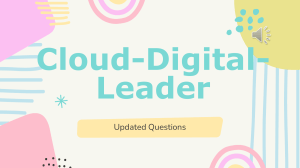 Google Cloud-Digital-Leader Exam Updated Questions