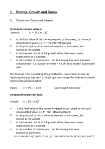 Finance, Growth & Decay: Interest & Annuities