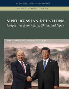 Sino-Russian Relations Perspectives from Russia, China, and Japan