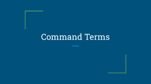 Command Terms