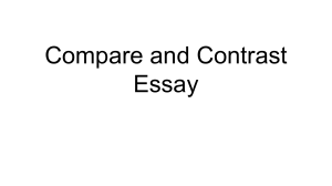 Compare and Contrast Essay (1)