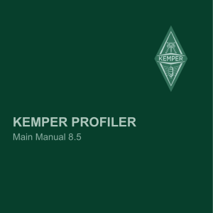 KEMPER PROFILER Main Manual 8.5 (English)