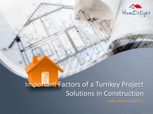 Important Factors of a Turnkey Project Solutions in Construction