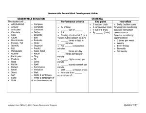 Measurable Annual Goal Development Guide