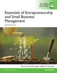 Essentials of Entrepreneurship SCARBOROUGH NORMAN M. ET.AL 