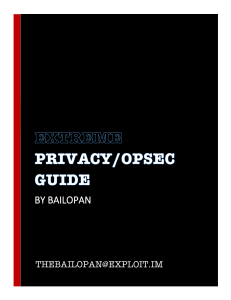 Privacy/Opsec Guide