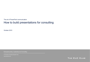 how to do consulting presentations  elc 