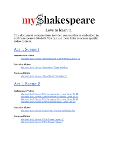 Macbeth Video Index: myShakespeare's Guide to Performance & Analysis