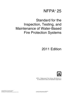 NFPA 25, 2011 Edition