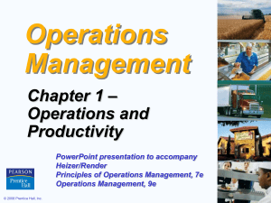 Chapter 1 Operations and Productivity