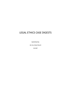 LEGAL ETHICS CASE DIGESTS