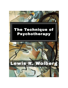 technique of psychotherapy
