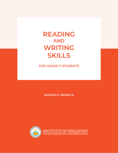 Grade 11 Reading and Writing Skills