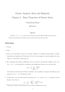 Stein-Shakarchi Fourier Analysis Solution Chapter 2 Basic Properties of Fourier Series