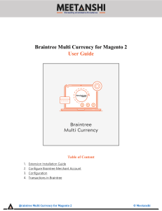 Magento 2 Braintree Multi Currency