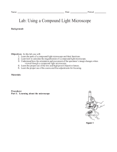 lab 1 use microscope