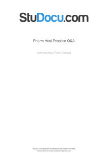 pharmacology hesi practice nursing