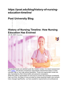 history of nursing post university blog