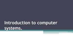 Computer architecture 1 Lecture