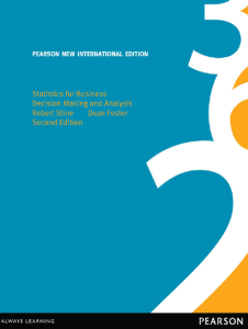 Robert A. Stine, Dean Foster - Statistics for Business Decision Making and Analysis (2013, Pearson Education Limited) 