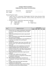 Contoh Angket Motivasi dan Minat Siswa