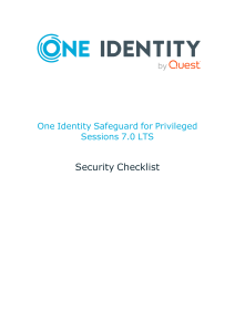 SPS 7.0LTS SecurityChecklist