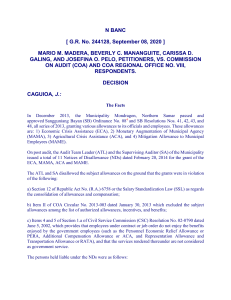 2. Madera v. Commission on Audit (COA), – SCRA – (G.R. No. 244128, 8 September 2020)