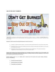 LINE OF FIRE SAFETY MOMENTS
