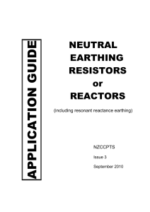 Neutral Earthing Resistors or Reactors Application Guide