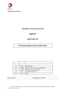 GENERAL SPECIFICATION SAFETY