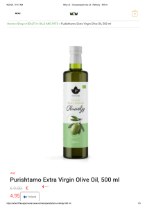 Puhdistamo Extra Virgin Olive Oil pdf