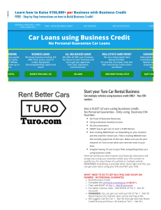 Auto Loans Using Business Credit