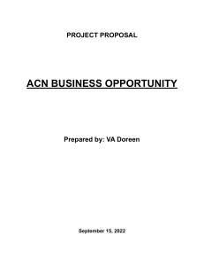 ACN PROJECT PROPOSAL