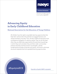 NAEYC Advancing Equity Position Statement